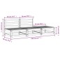 vidaXL Gartensofa ohne Armlehnen mit Fußhocker Massivholz Kiefer vidaXL Gartensofa ohne Armlehnen mit Fußhocker Massivholz Kiefer