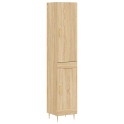 vidaXL Highboard Sonoma-Eiche 34,5x34x180 cm Holzwerkstoff