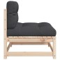 vidaXL Gartensofas ohne Armlehnen mit Kissen 2 Stk. Massivholz Kiefer vidaXL Gartensofas ohne Armlehnen mit Kissen 2 Stk. Massivholz Kiefer