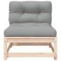 vidaXL Gartensofa ohne Armlehnen mit Kissen Massivholz Kiefer vidaXL Gartensofa ohne Armlehnen mit Kissen Massivholz Kiefer