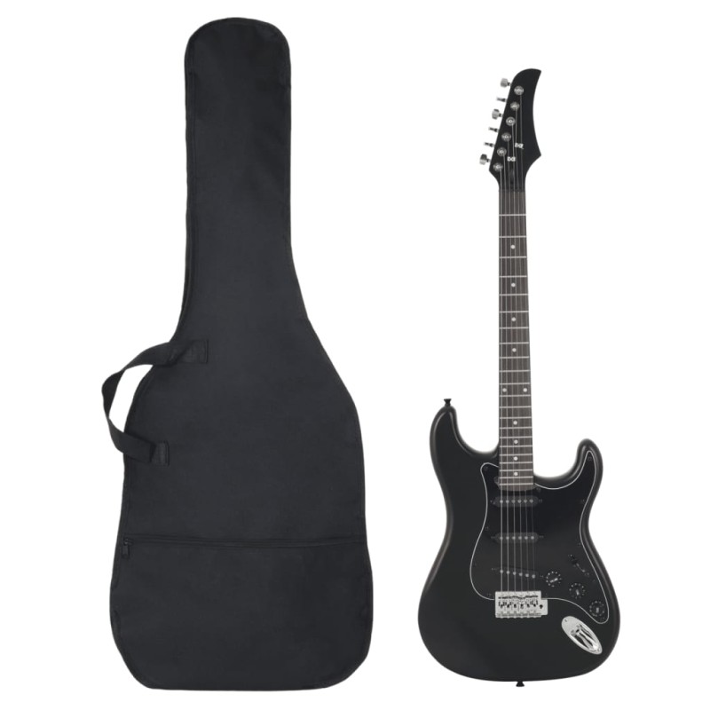 vidaXL E-Gitarre für Anfänger mit Tasche Schwarz 4/4 39" vidaXL E-Gitarre für Anfänger mit Tasche Schwarz 4/4 39"