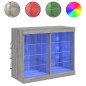 vidaXL Sideboard mit LED-Leuchten Grau Sonoma 81x37x67 cm vidaXL Sideboard mit LED-Leuchten Grau Sonoma 81x37x67 cm
