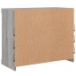 vidaXL Sideboard mit LED-Leuchten Grau Sonoma 81x37x67 cm vidaXL Sideboard mit LED-Leuchten Grau Sonoma 81x37x67 cm