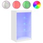 vidaXL Sideboard mit LED-Leuchten Weiß 60,5x37x100 cm vidaXL Sideboard mit LED-Leuchten Weiß 60,5x37x100 cm