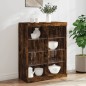 vidaXL Sideboard mit LED-Leuchten Räuchereiche 81x37x100 cm vidaXL Sideboard mit LED-Leuchten Räuchereiche 81x37x100 cm