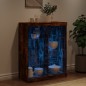 vidaXL Sideboard mit LED-Leuchten Räuchereiche 81x37x100 cm vidaXL Sideboard mit LED-Leuchten Räuchereiche 81x37x100 cm