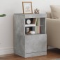 vidaXL Sideboard mit LED-Leuchten Betongrau 41x37x67 cm vidaXL Sideboard mit LED-Leuchten Betongrau 41x37x67 cm
