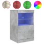 vidaXL Sideboard mit LED-Leuchten Betongrau 41x37x67 cm vidaXL Sideboard mit LED-Leuchten Betongrau 41x37x67 cm