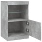 vidaXL Sideboard mit LED-Leuchten Betongrau 41x37x67 cm vidaXL Sideboard mit LED-Leuchten Betongrau 41x37x67 cm
