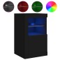vidaXL Sideboard mit LED-Leuchten Schwarz 41x37x67 cm vidaXL Sideboard mit LED-Leuchten Schwarz 41x37x67 cm