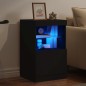 vidaXL Sideboard mit LED-Leuchten Schwarz 41x37x67 cm vidaXL Sideboard mit LED-Leuchten Schwarz 41x37x67 cm