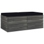 Garten-Paletten-Hocker 2 Stk. mit Kissen Kiefer Massivholz Garten-Paletten-Hocker 2 Stk. mit Kissen Kiefer Massivholz