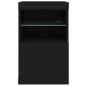 vidaXL Sideboard mit LED-Leuchten Schwarz 41x37x67 cm vidaXL Sideboard mit LED-Leuchten Schwarz 41x37x67 cm