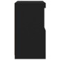 vidaXL Sideboard mit LED-Leuchten Schwarz 41x37x67 cm vidaXL Sideboard mit LED-Leuchten Schwarz 41x37x67 cm