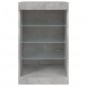 vidaXL Sideboard mit LED-Leuchten Betongrau 41x37x67 cm vidaXL Sideboard mit LED-Leuchten Betongrau 41x37x67 cm