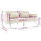 vidaXL Schlafsofa Creme Stoff vidaXL Schlafsofa Creme Stoff