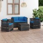 5-tlg. Garten-Sofagarnitur aus Paletten mit Kissen Kiefernholz 5-tlg. Garten-Sofagarnitur aus Paletten mit Kissen Kiefernholz