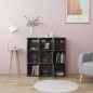 vidaXL Bücherregal Hochglanz-Grau 90x30x90 cm Holzwerkstoff vidaXL Bücherregal Hochglanz-Grau 90x30x90 cm Holzwerkstoff