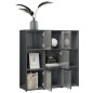 vidaXL Bücherregal Hochglanz-Grau 90x30x90 cm Holzwerkstoff vidaXL Bücherregal Hochglanz-Grau 90x30x90 cm Holzwerkstoff