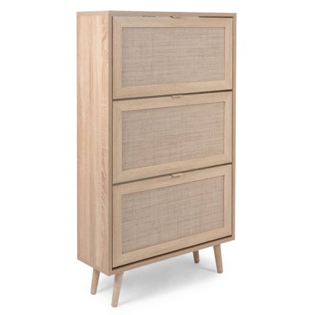 Finori Schuhschrank Bali 49A Sonoma-Eiche und Raffia-Druck
