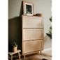 Finori Schuhschrank Bali 49A Sonoma-Eiche und Raffia-Druck Finori Schuhschrank Bali 49A Sonoma-Eiche und Raffia-Druck