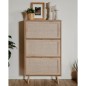 Finori Schuhschrank Bali 49A Sonoma-Eiche und Raffia-Druck Finori Schuhschrank Bali 49A Sonoma-Eiche und Raffia-Druck