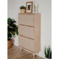 Finori Schuhschrank Bali 49A Sonoma-Eiche und Raffia-Druck Finori Schuhschrank Bali 49A Sonoma-Eiche und Raffia-Druck