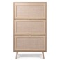 Finori Schuhschrank Bali 49A Sonoma-Eiche und Raffia-Druck Finori Schuhschrank Bali 49A Sonoma-Eiche und Raffia-Druck