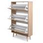 Finori Schuhschrank Bali 49A Sonoma-Eiche und Raffia-Druck Finori Schuhschrank Bali 49A Sonoma-Eiche und Raffia-Druck