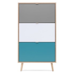 Finori Schuhschrank C-uba 42 Sonoma-Eiche und Dreifarbig