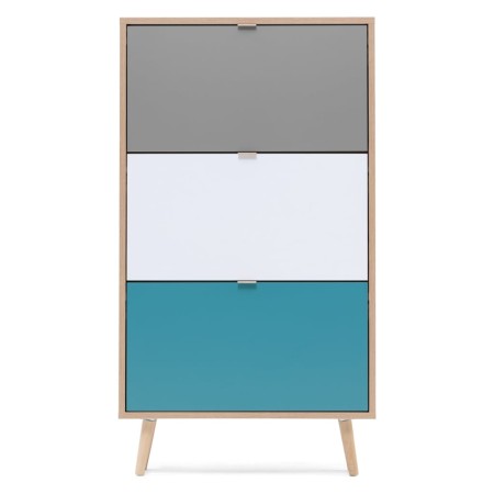 Finori Schuhschrank C-uba 42 Sonoma-Eiche und Dreifarbig