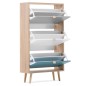 Finori Schuhschrank C-uba 42 Sonoma-Eiche und Dreifarbig Finori Schuhschrank C-uba 42 Sonoma-Eiche und Dreifarbig