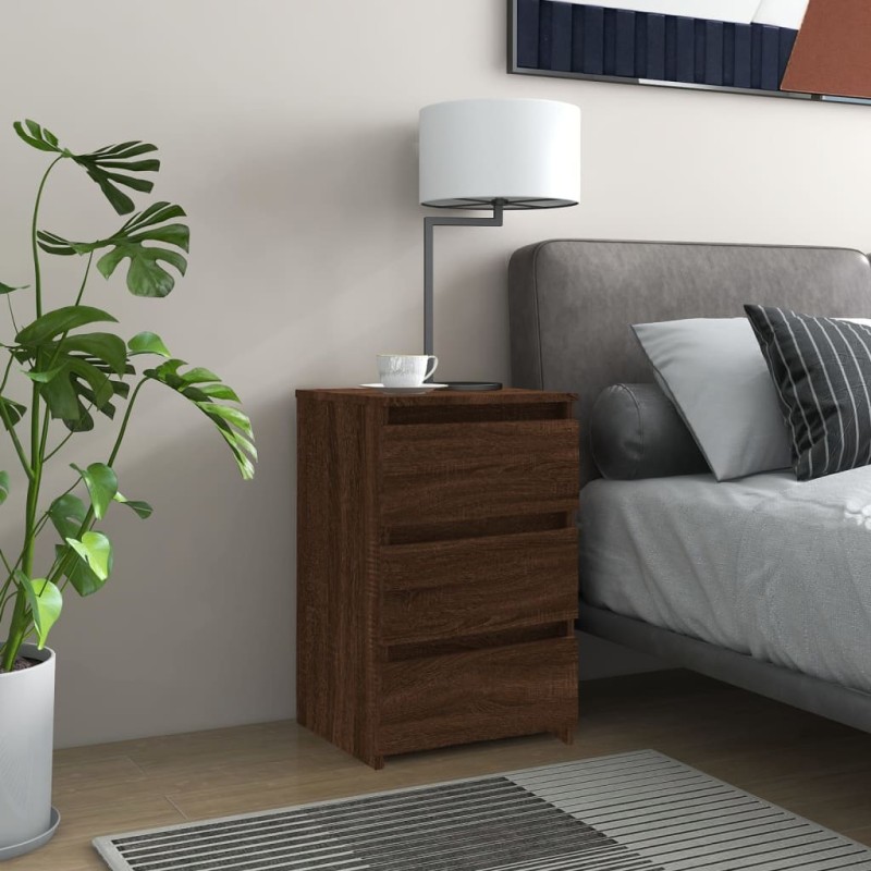 vidaXL Nachttisch Braun Eichen-Optik 40x35x62,5 cm Holzwerkstoff vidaXL Nachttisch Braun Eichen-Optik 40x35x62,5 cm Holzwerkstoff