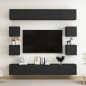 vidaXL 8-tlg. TV-Schrank-Set Schwarz Holzwerkstoff vidaXL 8-tlg. TV-Schrank-Set Schwarz Holzwerkstoff