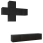 vidaXL 7-tlg. TV-Schrank-Set Schwarz Holzwerkstoff vidaXL 7-tlg. TV-Schrank-Set Schwarz Holzwerkstoff