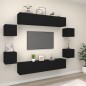 vidaXL 8-tlg. TV-Schrank-Set Schwarz Holzwerkstoff vidaXL 8-tlg. TV-Schrank-Set Schwarz Holzwerkstoff