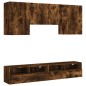 vidaXL 5-tlg. Wohnwand Räuchereiche Holzwerkstoff vidaXL 5-tlg. Wohnwand Räuchereiche Holzwerkstoff