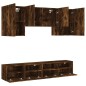 vidaXL 5-tlg. Wohnwand Räuchereiche Holzwerkstoff vidaXL 5-tlg. Wohnwand Räuchereiche Holzwerkstoff