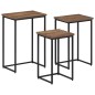 vidaXL Satztische 3 Stk. Massivholz Teak vidaXL Satztische 3 Stk. Massivholz Teak