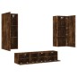 vidaXL 5-tlg. Wohnwand Räuchereiche Holzwerkstoff vidaXL 5-tlg. Wohnwand Räuchereiche Holzwerkstoff