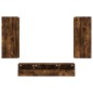 vidaXL 5-tlg. Wohnwand Räuchereiche Holzwerkstoff vidaXL 5-tlg. Wohnwand Räuchereiche Holzwerkstoff