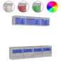 vidaXL 5-tlg. Wohnwand mit LED-Beleuchtung Grau Sonoma Holzwerkstoff vidaXL 5-tlg. Wohnwand mit LED-Beleuchtung Grau Sonoma Holzwerkstoff