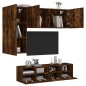 vidaXL 4-tlg. Wohnwand Räuchereiche Holzwerkstoff vidaXL 4-tlg. Wohnwand Räuchereiche Holzwerkstoff