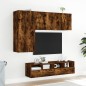 vidaXL 4-tlg. Wohnwand Räuchereiche Holzwerkstoff vidaXL 4-tlg. Wohnwand Räuchereiche Holzwerkstoff