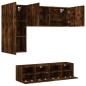 vidaXL 4-tlg. Wohnwand Räuchereiche Holzwerkstoff vidaXL 4-tlg. Wohnwand Räuchereiche Holzwerkstoff