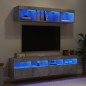 vidaXL 5-tlg. Wohnwand mit LED-Beleuchtung Betongrau Holzwerkstoff vidaXL 5-tlg. Wohnwand mit LED-Beleuchtung Betongrau Holzwerkstoff