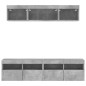 vidaXL 5-tlg. Wohnwand mit LED-Beleuchtung Betongrau Holzwerkstoff vidaXL 5-tlg. Wohnwand mit LED-Beleuchtung Betongrau Holzwerkstoff