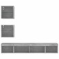 vidaXL 5-tlg. Wohnwand mit LED-Beleuchtung Betongrau Holzwerkstoff vidaXL 5-tlg. Wohnwand mit LED-Beleuchtung Betongrau Holzwerkstoff