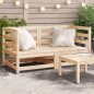 vidaXL Garten-Ecksofas 2 Stk. 70x70x67 cm Massivholz Kiefer vidaXL Garten-Ecksofas 2 Stk. 70x70x67 cm Massivholz Kiefer