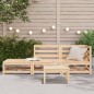 vidaXL Gartensofa mit Fußhocker 2-Sitzer Massivholz Kiefer vidaXL Gartensofa mit Fußhocker 2-Sitzer Massivholz Kiefer